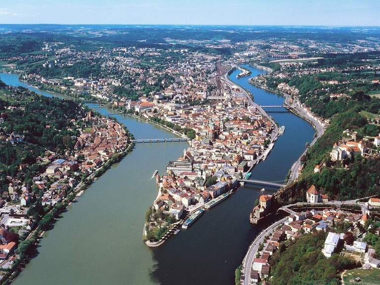 Dreiflüssestadt Passau von oben Passau von oben
